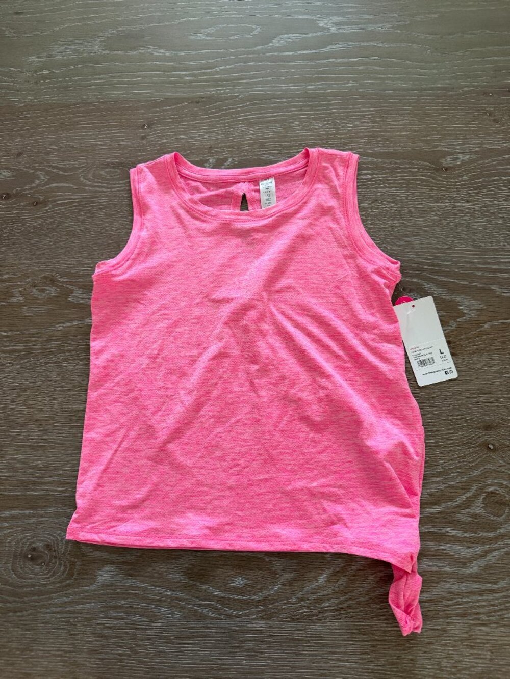 NWT!  Girls 90 Degree by Reflex hot pink tank top sleeveless size large 12